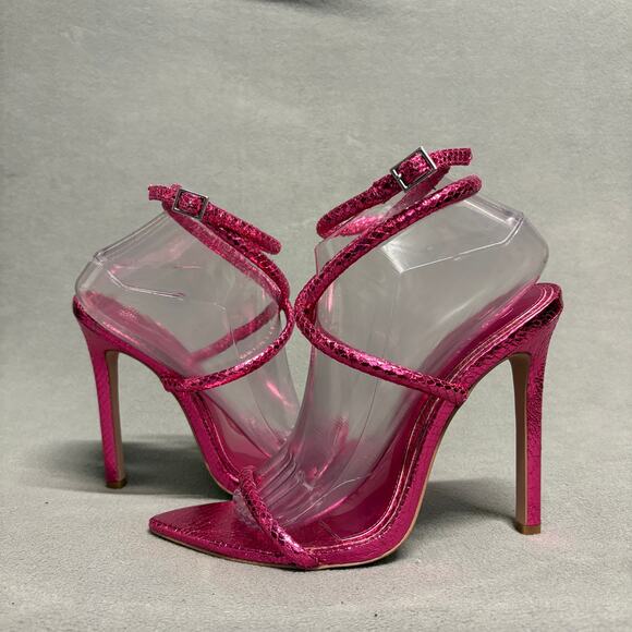 JLO JENNIFER LOPEZ xREVOLVE Star Sandal Wrap Around Heels in‎ Lollipop Size 9.5 - Picture 3 of 13